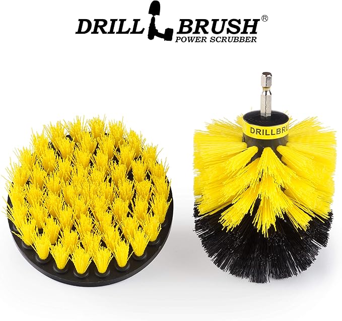 Bathroom Accessories - Shower Cleaner Tools - Toilet Brush- Grout Cleaner Brush - Carpet Cleaner Brush - Tile Cleaning Brush Kit - Bathtub Scrubbing Brush - Bathroom Mirror Cleaning Kit for Home Use