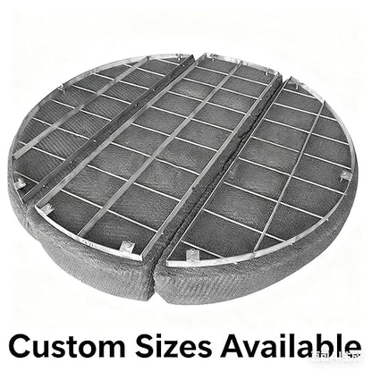 Industrial Demister Pad, Stainless Steel Mesh Mist Eliminator for Scrubbers, Distillation Towers, Chemical Processing & Air Pollution Control (Custom Sizes & Materials)
