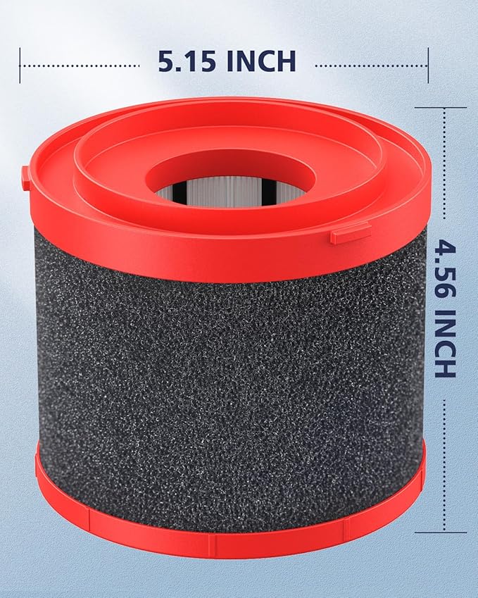 2 Pack 49-90-1900 Wet Dry Vacuum HEPA Filter Replacement Compatible with Milwaukee Cordless M18 Vacuum 0780-20 0880-20 with 4 Foam Sleeve Filters