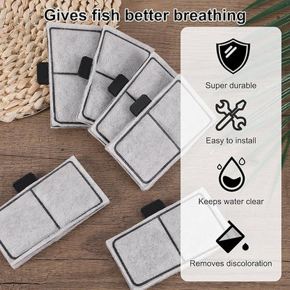 24pcs Filter Cartridges Compatible with Top Fin EF-S & BF5 BETTAFLO, 9.5x5.5cm/3.74x2.17in Fish Tank Filter Cartridge Replacement for Aquarium Water Filtration