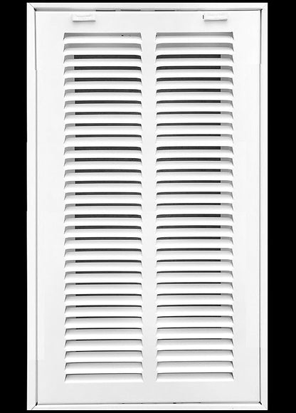 HVAC Premium 8 x 24 Duct Opening Steel Return Air Filter Grille, for 1-inch Filter, Removable Door, Flat Stamped HVAC Vent Cover Grille, Outer Dimensions 10.5 x 26.5
