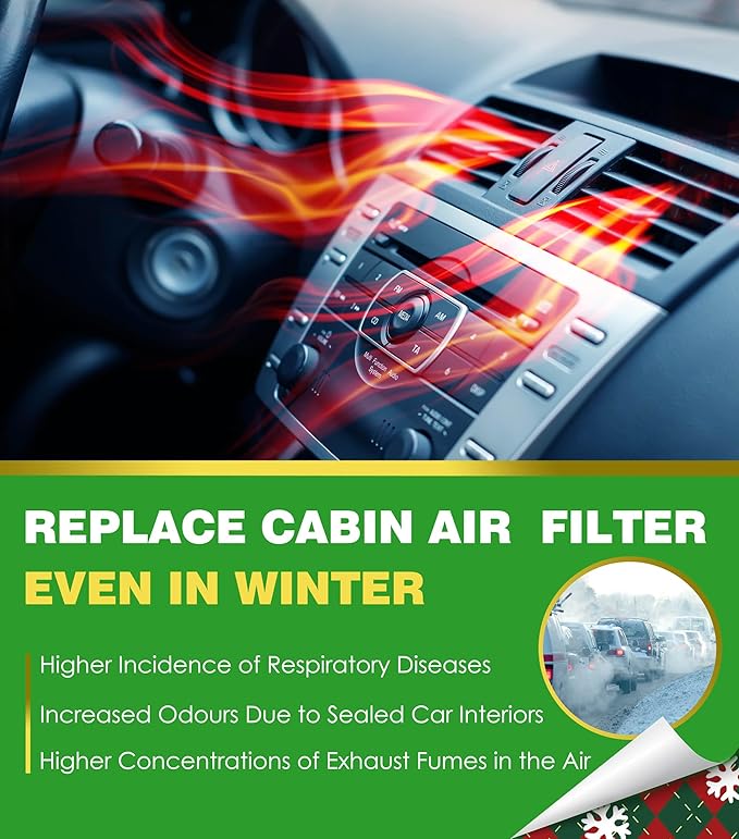 Cabin Air Filter for 2015-2025 Ford F150,2017-2023 F250 F350 F450 F550 Super Duty,2018-2023 Expedition Lincoln Navigator FL3Z19N619A FP79 FP9