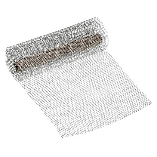 PATIKIL 40" L x 10" W Woven Wire Mesh, 6 Mesh 316L Stainless Steel Air Vent Filter Screen for Window Security Vent Cover Filtration Animals Fence