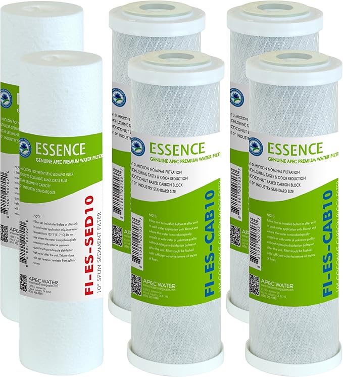 High Capacity Replacement Pre-Filter Set, White & 3 Pcs 3.5" O.D. Replacement O-Ring for Reverse Osmosis Water Filter Housings, Black, 3 Count