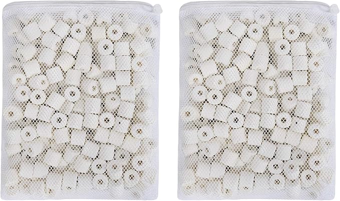 JIH Aquarium Bio Ceramic Rings Filter Media for Pond Fish Tank Canister Filter (2 lbs)
