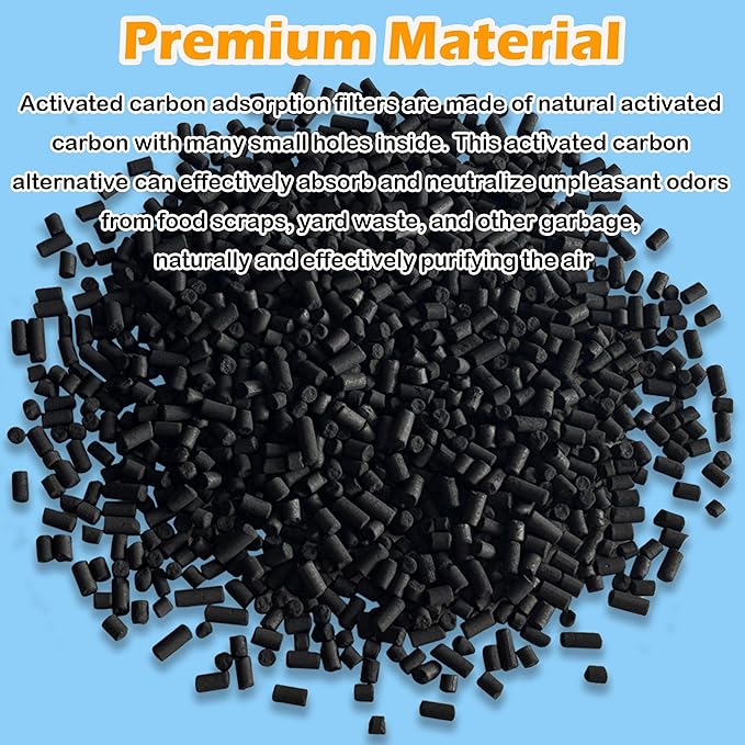2.9 Pounds Odor Absorbing Filter Refill for FoodCycler Kitchen Waste Composters, Replacement Activated Charcoal Compatible with Eco 5 FoodCycler Electric Composter