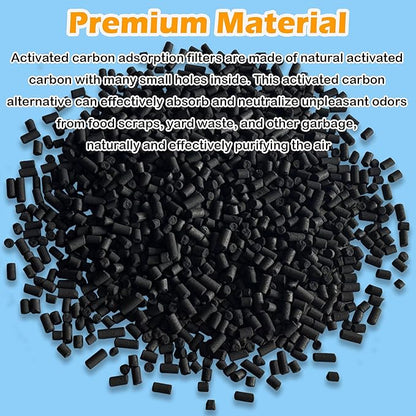 2.9 Pounds Odor Absorbing Filter Refill for FoodCycler Kitchen Waste Composters, Replacement Activated Charcoal Compatible with Eco 5 FoodCycler Electric Composter
