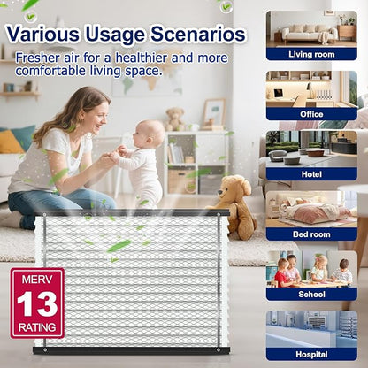 2-Pack 313 Air Filter Replacement Compatible with AprilAire Whole House Air Purifiers,Models 1310, 2310, 3310, 4300, MERV 13 20x20x4 Pleated HVAC AC Furnace Filter