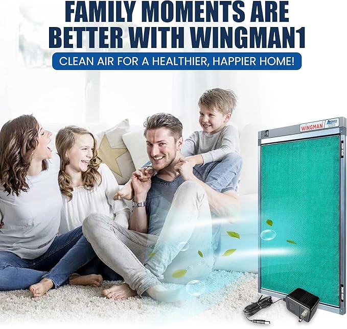 18x20x1 Polarized Media Electronic Air Filter - High Air Flow - Homeowner Installed - 1-Yr Supply of Replacement Pads - Simply Replace Your Current AC/Furnace Air Filter and PLUG IT IN!