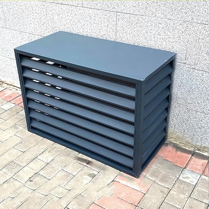 Pool pump covers for outside units, outdoor garbage can enclosures, aluminum outdoor garden air conditioner cover, sturdy and durable, noise-proof, suitable for gardens, balconies, walls ( Color : FOU