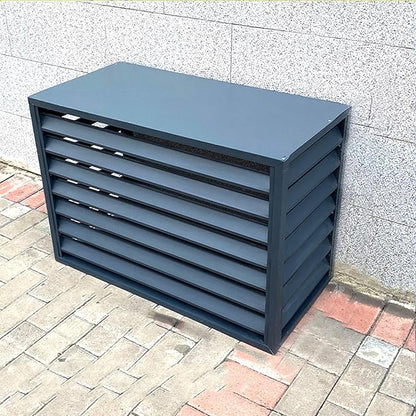 Pool pump covers for outside units, outdoor garbage can enclosures, aluminum outdoor garden air conditioner cover, sturdy and durable, noise-proof, suitable for gardens, balconies, walls ( Color : FOU
