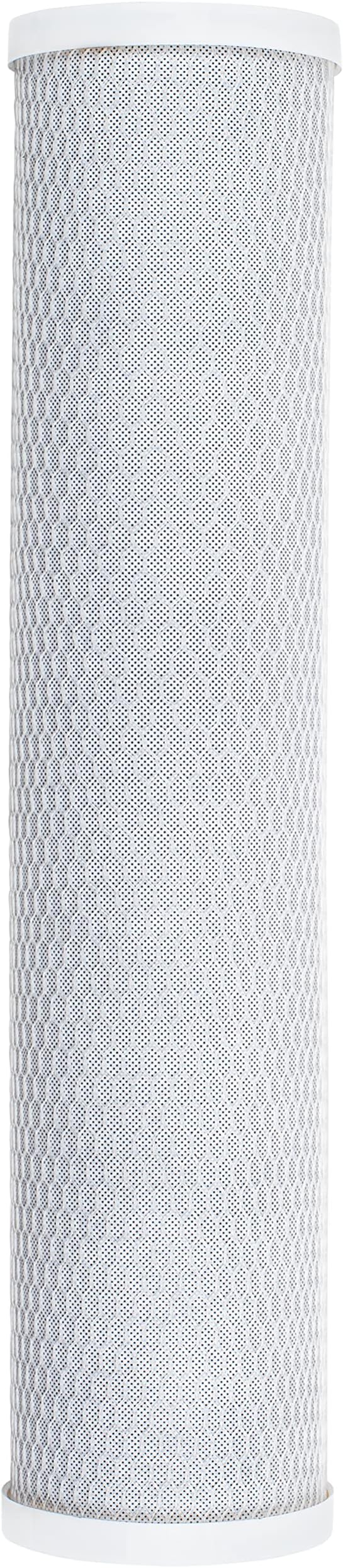 APPLIED MEMBRANES INC. 4.5" x 20" Carbon Water Filter | Whole House or Commercial Water Filtration System Replacement Filter | Chlorine Taste Odor Removal | Fits 20" Big Blue Housing | H-F4220AC