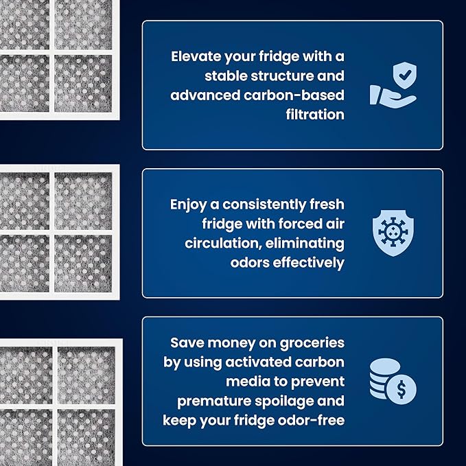 Mist Fresh Refrigerator Air Filter Replacement for L120F, LG ThinQ Fresh Air Filter, Kenmore Elite 469918, 6 Month Replacement