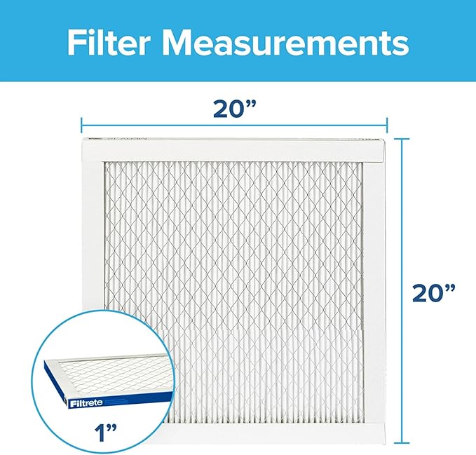 Filtrete 20x20x1 AC Furnace Air Filter, MERV 13, MPR 2200, Elite Allergen, Bacteria & Virus Filter, 3-Month Pleated 1-Inch Electrostatic Air Cleaning Filter, 2-Pack (Actual Size 19.719x19.719x0.78 in)