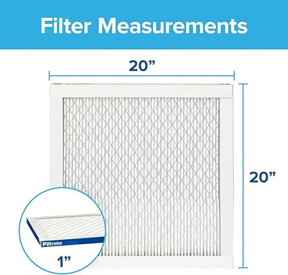 Filtrete 20x20x1 AC Furnace Air Filter, MERV 13, MPR 2200, Elite Allergen, Bacteria & Virus Filter, 3-Month Pleated 1-Inch Electrostatic Air Cleaning Filter, 2-Pack (Actual Size 19.719x19.719x0.78 in)
