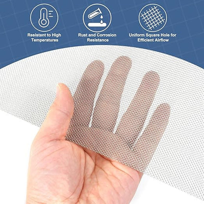 uxcell 20 Mesh 79" x 16" Woven Wire Mesh, 304 Stainless Steel Air Vent Filter Screen, Window Screen Mesh for DIY Projects Vents Cover Filtration Animals Fence