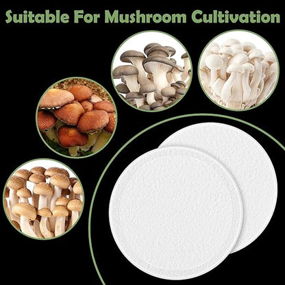 24 Pcs 2.5" Monotub Adhesive Filter Disks-3MM Thick Monotub Filter Discs-Monotub Filters for Mushroom Growing Supplies Filter Pad Replacements