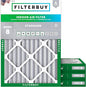 Filterbuy 24x30x2 Air Filter MERV 8 Essential Dust & Allergy Defense (4-Pack), Electrostatic Pleated HVAC AC Furnace Filters Replacement, Made in USA (Actual Size: 23.50 x 29.50 x 1.75)