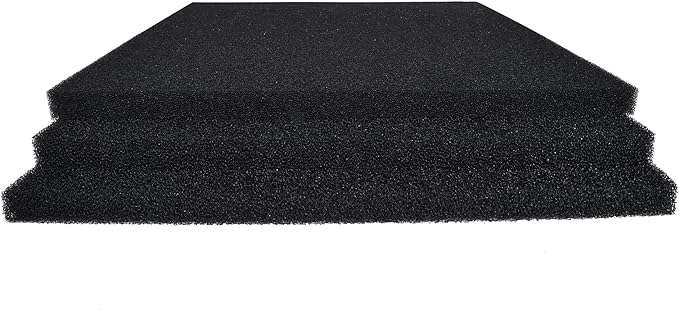 Hipanda 2 Pack Aquarium Bio Filter Sponge Pad 20"x20"x1",30PPI, Bio Filter Media Foam Pad Sponges, Cut-to-Size Open Cell Foam Sheet for Fish Tank