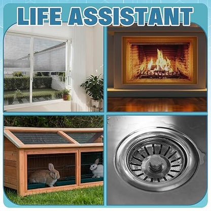 SATINIOR 2 Packs 11.8 x 39.3 Inch 304 Stainless Steel Woven Wire Mesh Fine Screen for Vent, Garden, Cage, Window Screen, Filter, Filtration Cloth, Vent Mesh(20 Mesh)