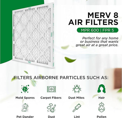 Mann+Hummel 12x24x1 MERV 8 Pleated HVAC AC Furnace Air Filters. 4 Pack. (Exact Size: 11.5 x 23.5 x 0.75 Inches)