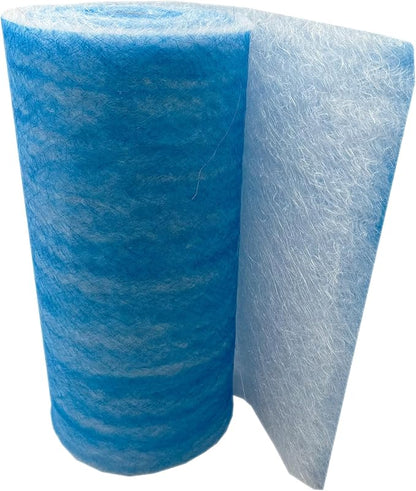 Paint Booth Exhaust Fiberglass Filter Roll, Blue/White Paint Arrestor for Spray Booth (30" x 200ft)