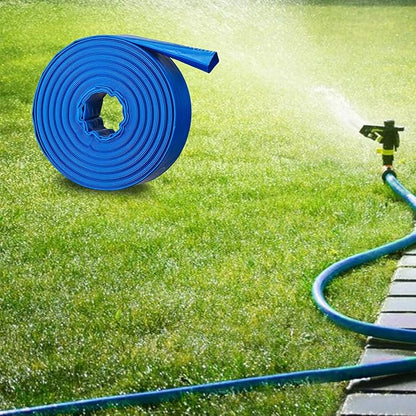 2" x 100FT Pool Backwash Hose, Heavy-Duty Pool Hose, Lay Flat Discharge Hose, Durable Burst Resistant, Pool Filter Pump Water Drainage, Sump Pump Discharge, with 2 Clamps