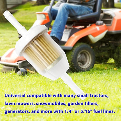 Universal 1/4" 5/16" Inline Fuel Filter AM116304, 25 050 22-S, GY20709 for John Deere Kohler 120-436 71-5960 38666 149-2206-01 21541500 98021