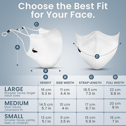 INHERENT Premium Traveler's Face Mask with Anti-Odor SILVERbac | Reusable, Adjustable, Comfortable