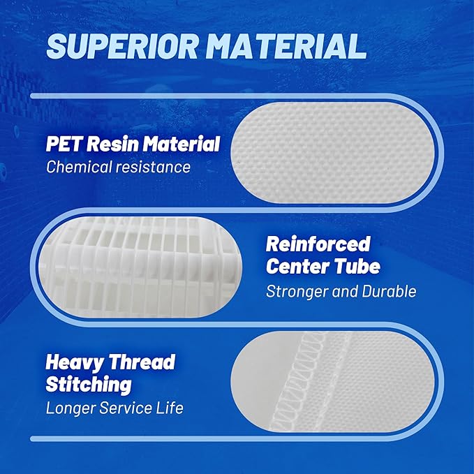 POOLPURE FS-2003 36 Sq.Ft DE Grid Pool Filter Set Replace Unicel FS-2003, PFS1836, Filbur FC-9530, Hayward Pro-Grid DE3620 (DEX3600DA), MicroClear DE3600, 18" High (7 Full, 1 Partial)