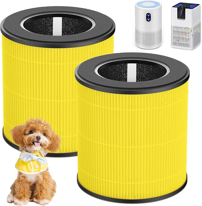 B-D02L/M05/B-D02U H13 Filter Compatible with VEWIOR B-D02U, for MOOKA B-D02L& M05, for Tailulu D10 Air Purifi-er, 3-Stage H13 Efficient Filter for B-D02L/M05/B-D02U, 2 Pack