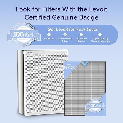 LEVOIT Air Purifiers for Home Large Room with 3-Channel Air Quality Monitor, Washable Pre-Filter, AHAM VERIFIDE, HEPA Sleep Mode for Pet, Allergy, Smoke, Dust, Alexa Control, 2655 Ft², EverestAir-P