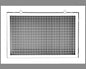 HVAC Premium 6" x 14" Cube Core Eggcrate Return Air Filter Grille for 1" Filter - Aluminum - White [Outer Dimensions: 8.5" x 16.5"]