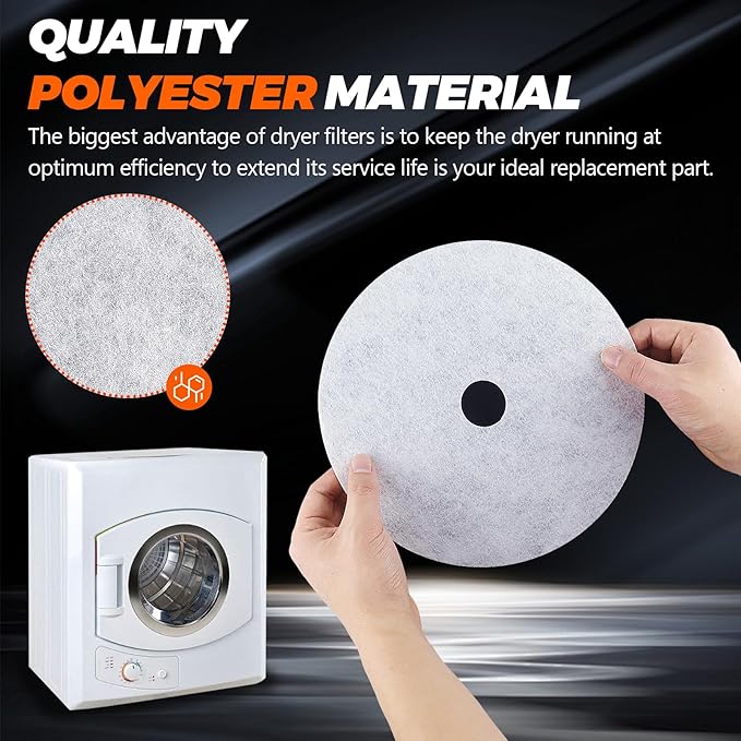 【Polyester Upgrade】20 PCS Dryer Exhaust Filter for Panda by Beaquicy - Lint Filter Cloth Dryer Replacement for Panda Sonya Magic Chef Avanti Dryers - Includes 16 Exhaust Filters & 4 Air Intake Filters