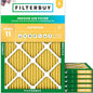 Filterbuy 21x22x1 Air Filter MERV 11 Superior Pet & Allergy Defense (6-Pack), Electrostatic Pleated HVAC AC Furnace Filters Replacement, Made in USA (Actual Size: 20.50 x 21.50 x 0.75)