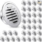 Zonon 36 Pcs Stainless Steel Soffit Vents 4 Inch Round Dryer Vent Cover with Mesh Screen for Home Outdoor Bathroom Wall Ceiling Outside Exterior Exhaust (Silver)