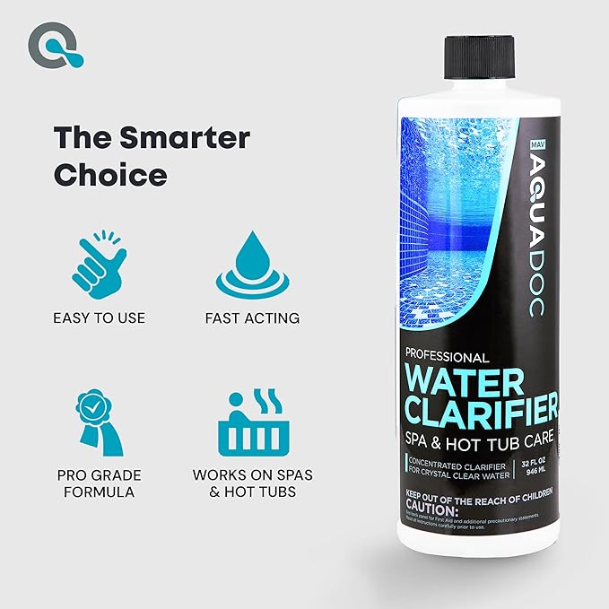 MAV AquaDoc Spa Clarifier & Hot Tub Clarifier for Fast Acting Cloudy Water Treatment - The Spa Clarifier Hot Tub Owners Love - 32 oz (2-Pack)