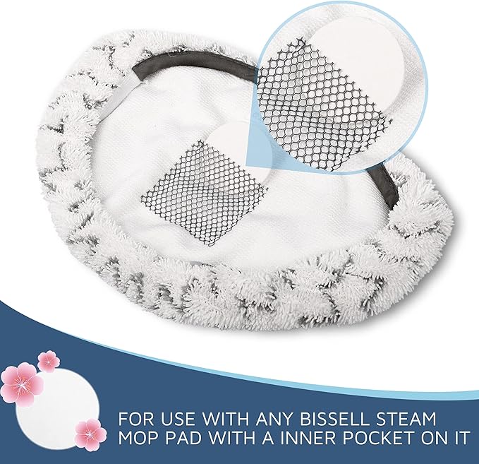 F Flammi 24 Pcs Fragrance Discs Compatible with Bissell Powerfresh and Symphony Series Steam Mop, Including 4 Different Scent Discs (12 Spring Breeze, 4 Lemon, 4 Jasmine, 4 Ocean Breeze)