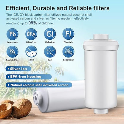 IceJoy 6-Stage Filtration Water Filters(Set of 2) for Water Filter System - Replacement for Berkey® PF-2® Fluoride Filters, Berkey® and Other Gravity Water Filter System, NSF/ANSI 42 Certification