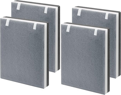 Vital 100 Replacement Filter Compatible with LEVOIT Vital 100 Air Purifier, 3-in-1 Filter with Activated Carbon Filter for Vital 100-RF, White, 4 Pack