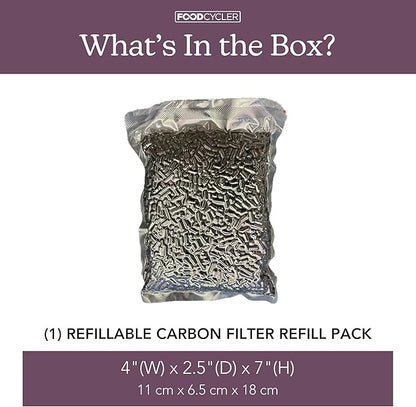 FoodCycler Carbon Filter Replacement for Eco 3 & Eco 5 - Eliminate Odors & Maintain Performance - Odor Control, Food Waste Disposal, Long-Lasting Carbon Filter, Easy to Install (1-Pack)
