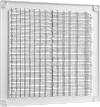 Vent Systems 8" x 8" Inch (Opening Dimensions) - Pack of 2 - Plastic White Soffit Vent Cover - Flat Square Air Vent Grille - Air Vent Deflector - HVAC 10" x 10" Inch (Overall Dimensions)