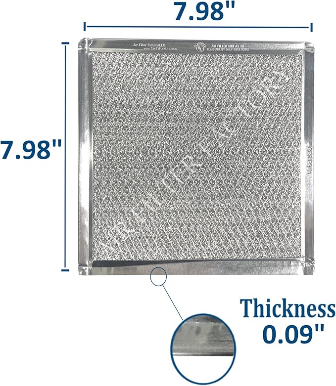 Air Filter Factory Stove Hood Vent 8X8 Inch RV Range Hood Vent Filter Replacement For BCC024600, 53028, VNF-2M03-2 Ventline Exhaust Fan 12-Layer Grease Filter 2-Pack