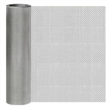 10 Mesh Stainless Steel Mesh Screen 304, 15.7'' x 147''(40cm x 375cm) Metal Mesh Screen, Rust Free Wire Screen Mesh, 2mm Hole Easy to Cut for Air Vent Mesh, Window Screen, BBQ, Craft DIY