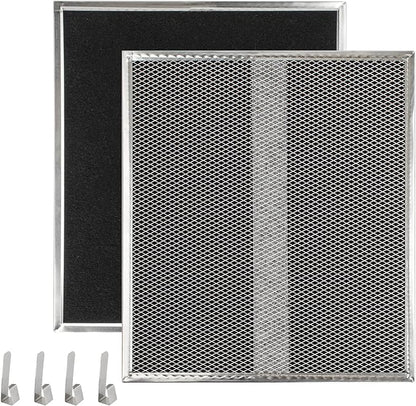 Upgrade HPF30 Charcoal Range Hood Non-Ducted Filter (with Clips), for Broan Nutone S97020466 Series Range Hood 14.6” x 12.8” x 0.14” Traps Odors Grease Filters Type XC - 2 Pack