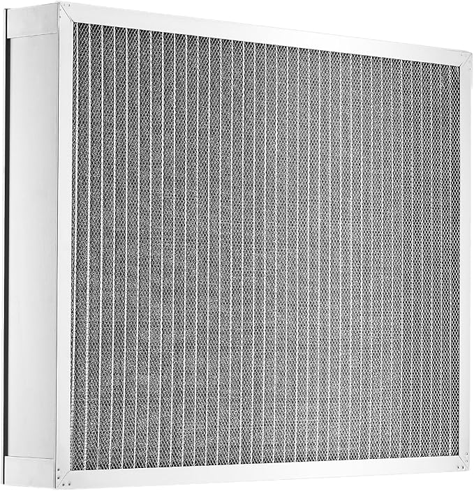 VEVOR 20x25x4 inch Electrostatic Air Filter, AC/HVAC Furnace Filter Washable & Reusable Aluminum, MERV 8 Long Lifetime, Home or Office (Actual Size: 19.37 x 24.37 x 3.58 in)