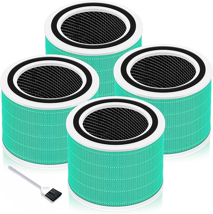 Funmit Core 200S Replacement Filter for LEVOIT Core 200S Smart WiFi Air Purifier, 3-in-1 H13 True HEPA Filter Replacement and High-Efficiency Activated Carbon, Part#Core 200S-RF, 4 Pack