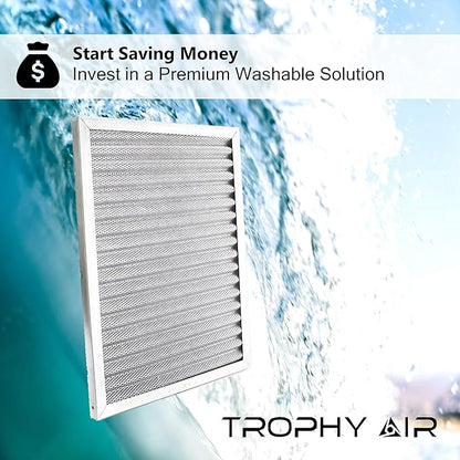 | Merv 8 | Washable & Reusable AC/Furnace Filter | Lifetime HVAC & Furnace Air Filter | Washable Electrostatic | High Dust Holding Capacity | Premium Quality Aluminum | 20x25x1