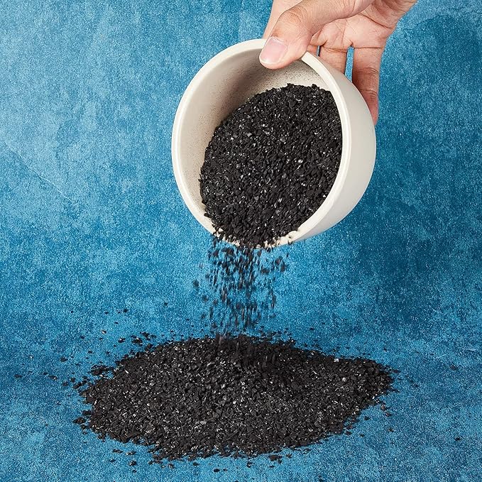 Timgle Bulk Water Air Filter Activated Charcoal Coconut Hull Granular Activated Carbon 10-18 Mesh Water Distiller Charcoal Filters Media for Filtration(25 Lbs)