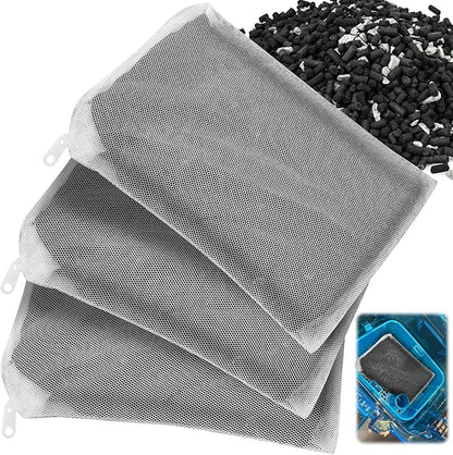 3 Pack 8 Oz Pro-C Mixed Aquarium Canister Filter Media Bag (Activated Carbon + Zeolite) for Penn-Plax Cascade Filter Parts, Also fits Eheim ECCO, Eheim Pro/Pro II, AquaClear 500 and FilStar Canisters